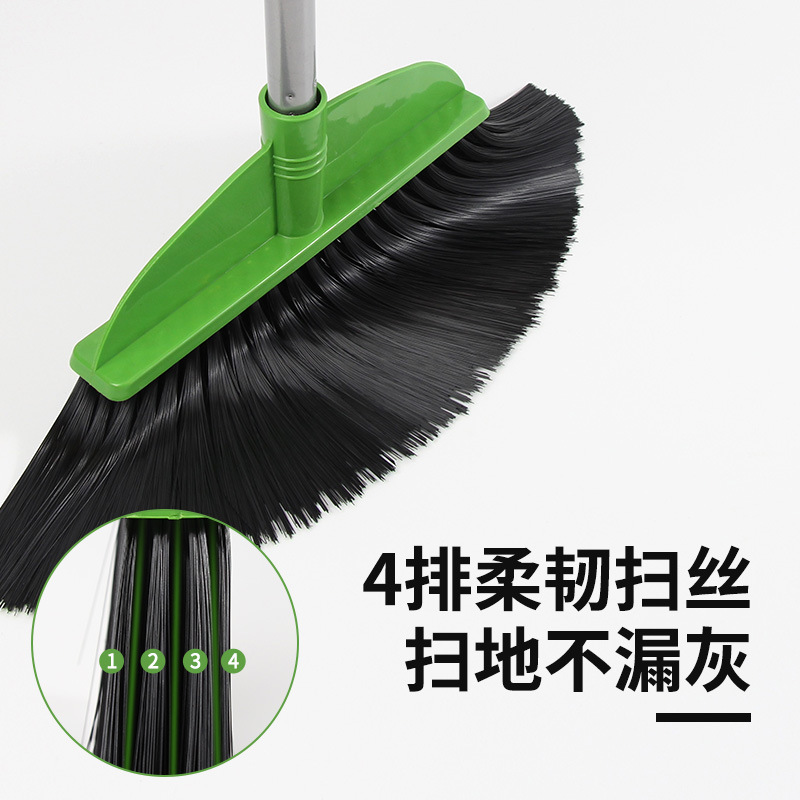 Escoba de limpieza doméstica creativa Yibaijia, de hierro pintado con aerosol, con cabezal de plástico y alambre largo y suave.