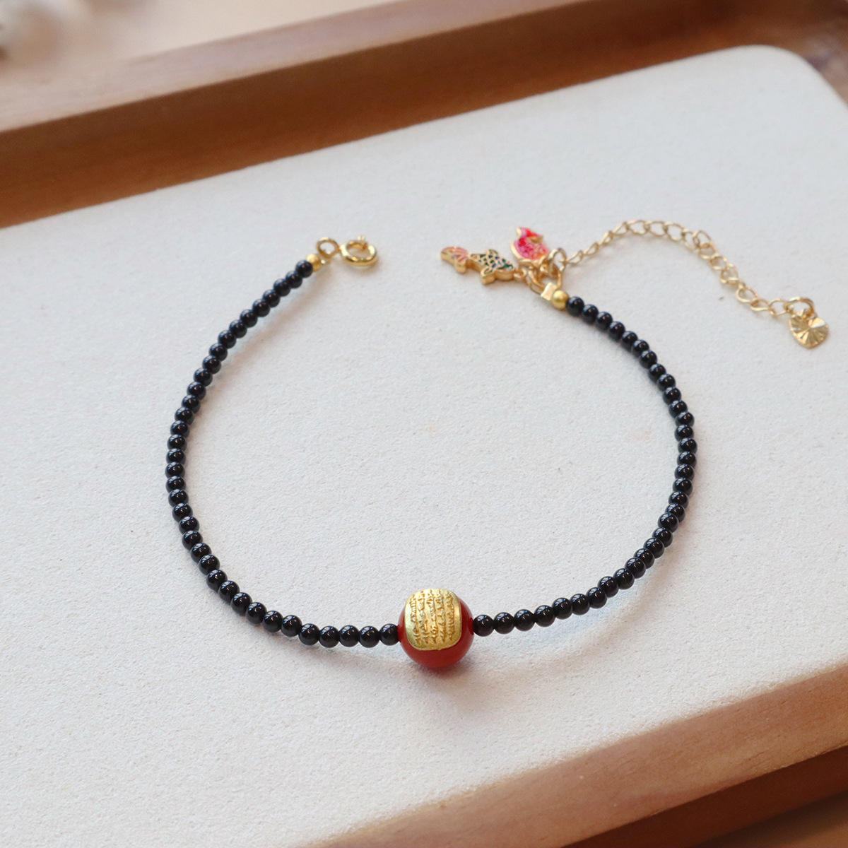 Natural Peridot & Golden Rutilated Quartz Layered Bracelet For Women_voghion.com