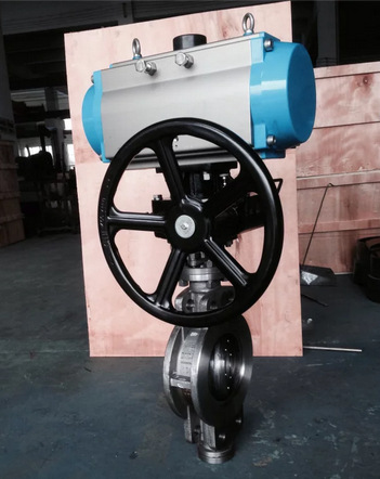 DN150 PN25气动偏心对夹切断蝶阀D671H-25