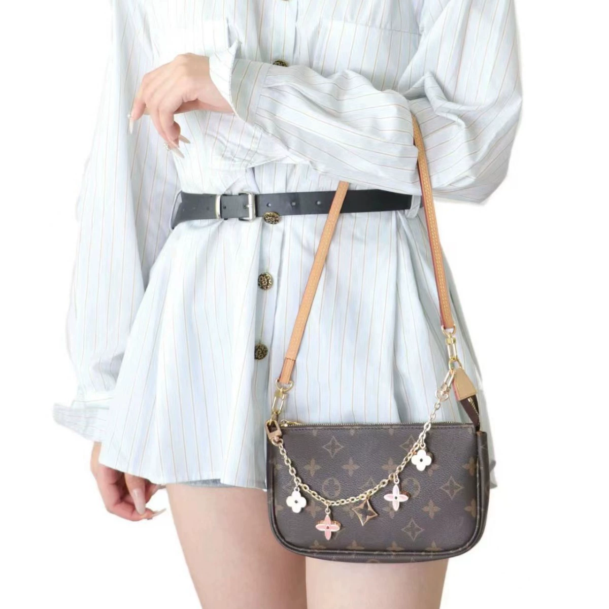 Bag accessory, four-leaf clover, high-quality style, does not fade