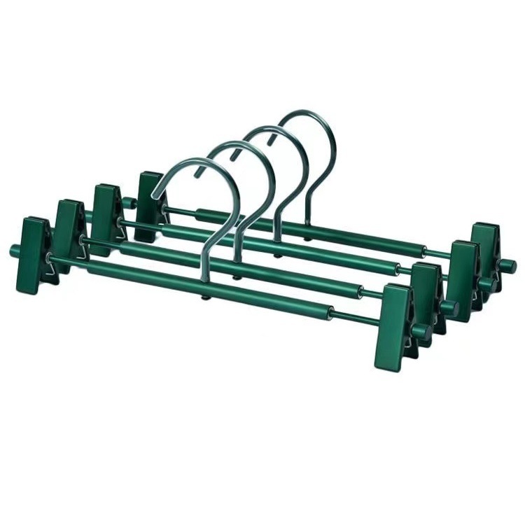 Estante de pantalones de aleación de aluminio sin costuras antideslizante pantalones clip de suspensión espacio de aluminio hogar húmedo y seco de doble uso de secado multifuncional clip de ropa interior