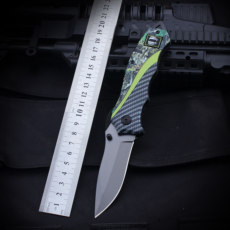 野营水果刀折叠刀户外多用途不锈钢防身刀露营随身折刀便携小刀