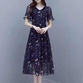 碎花雪纺连衣裙流行女装2026夏季新款气质韩版显瘦很仙的夏款裙子