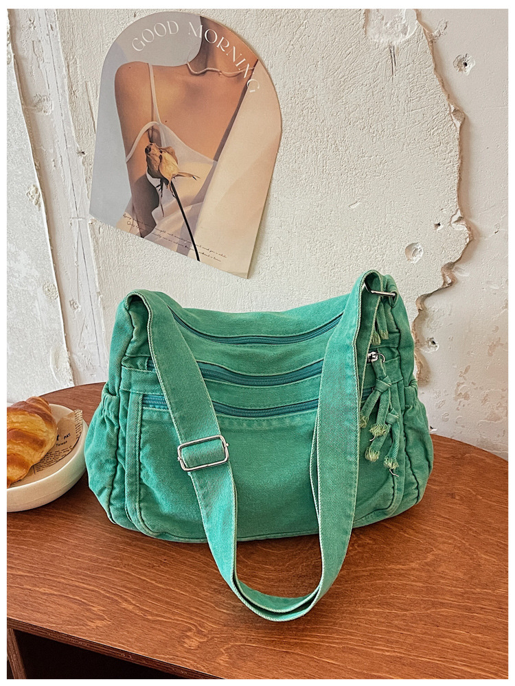 Hacer viejo bolso de lavado con agua para mujeres 2026 nuevo estilo de moda bolso de hombro de bolso retrógrado bolso de viaje image 8