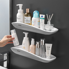 Hole-free bathroom wall-mounted plastic storage rack bathroom kitchen toiletries storage rack towel rack
