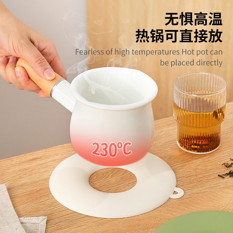 Color caramelo silicona aislamiento térmico almohadilla de comedor resistente a altas temperaturas a prueba de quemaduras tabla de comedor antieslizante grueso donut aislamiento térmico almohadilla de playa