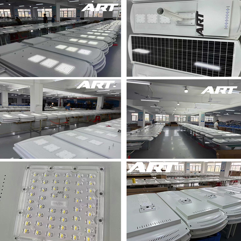 Nuevo transfronterizo brillante lámpara de patio al aire libre impermeable aluminio LED integrado fabricante de lámparas de carretera solares