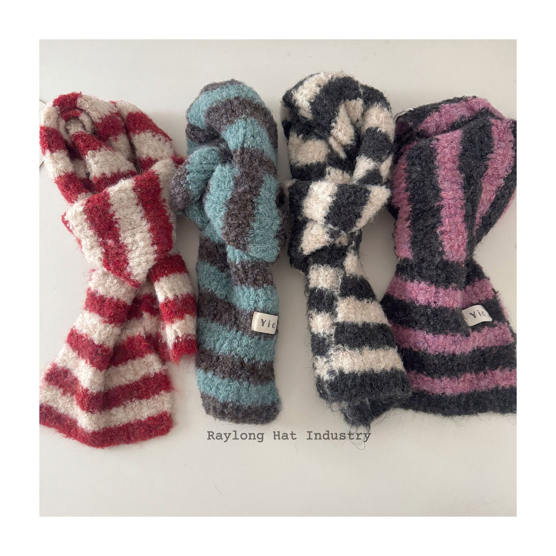 2025 Kidsren's Korean Style New Stripesd Knitted Scarf Winter Outdoor Cold-Proof and Warm Soft Waxy Scarf for Male and Female Babies