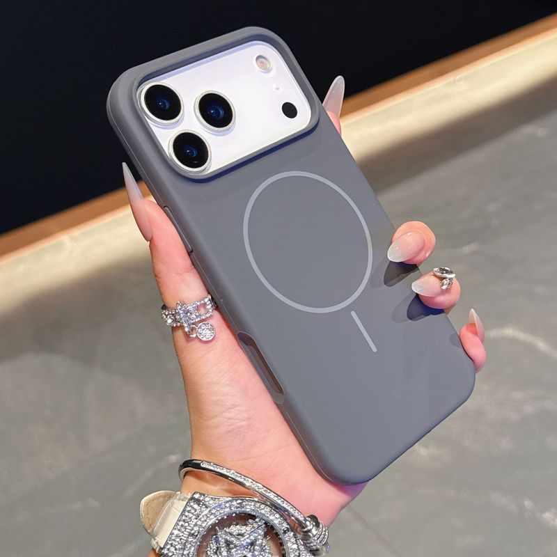 适用苹果17ProMax手机壳液态硅胶细圈磁吸iphone16纯色防摔保护套|undefined