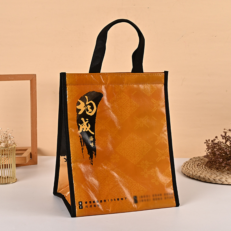 批发定 做加厚铝箔无纺布保温袋冰袋保温折叠午餐袋便当袋定 制