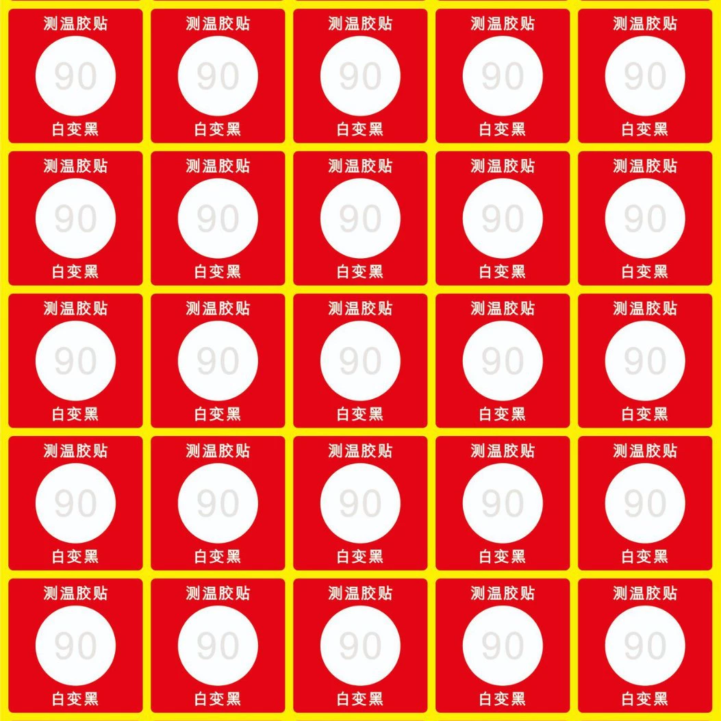 SW-90 Светоотражающий дисплей необратимое изменение температуры патч для измерения температуры белый на черный наклейки для дисплея температуры 35 наклеек