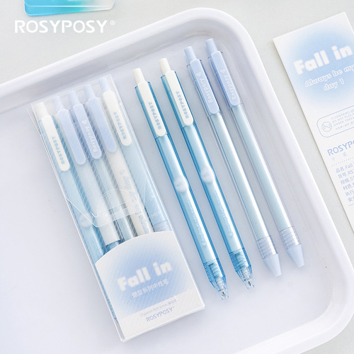 RosyPosy Soft Setting Gradient Blush Pen Set, Girl Heart Push-Top Water Brush Makeup Blush Neutral Pen