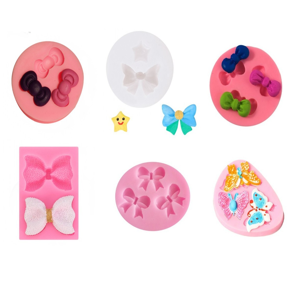 Bow Fondant DIY Cake Mold Liquid Silicone Mold Chocolate Baking Tools Handmade