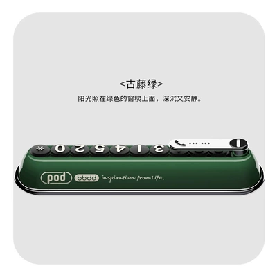 phone parking plate, Nömrəli dayanma kartı - guteng-green-fat-doudou-send-5-sets-of-doudou-numbers