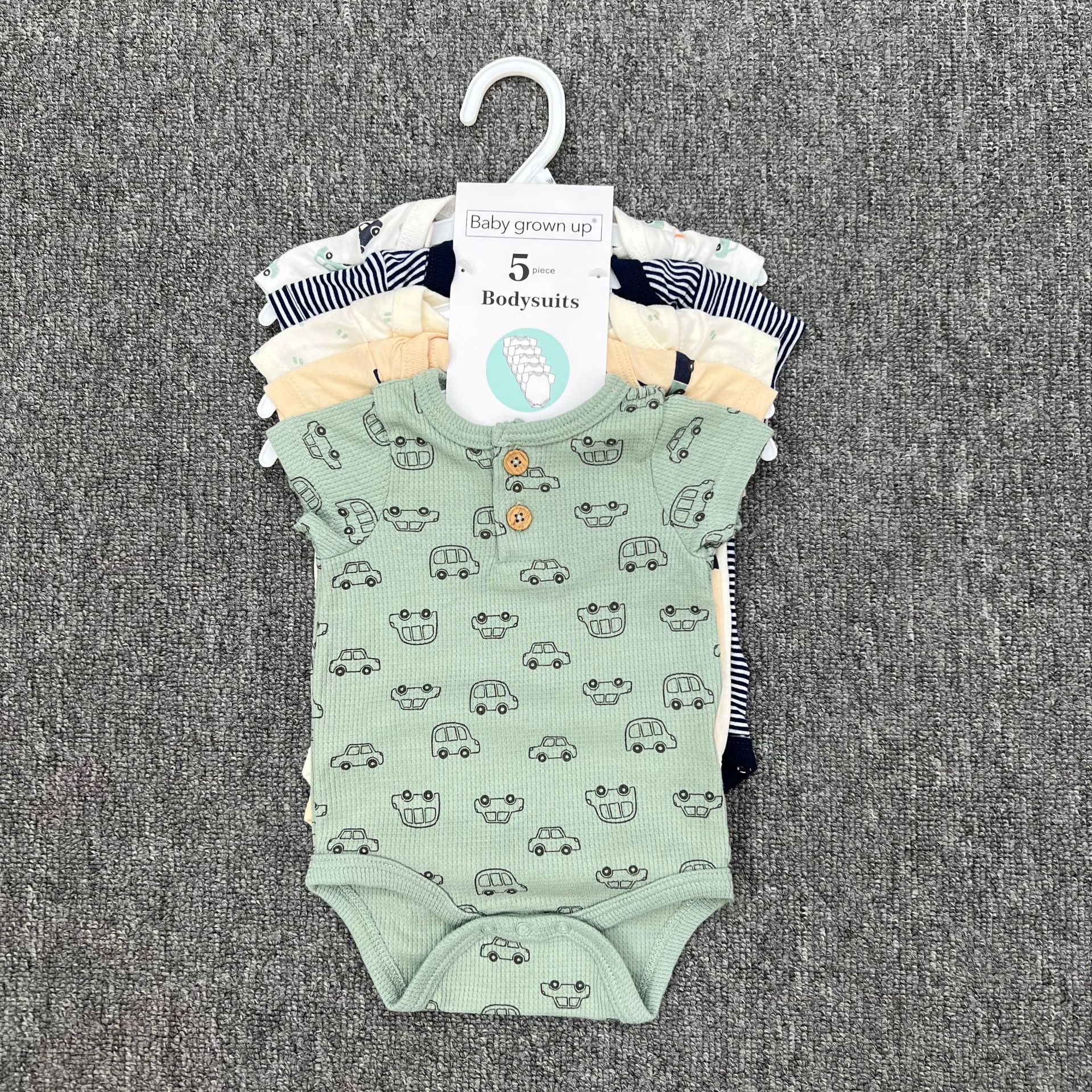 Mono de bebé para gatear, conjunto de cinco piezas de manga corta, 5 bodies versátiles para comercio exterior