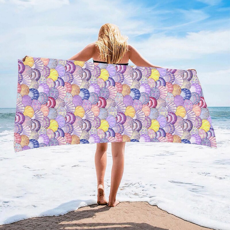 Microfiber Beach Towel and Bath Towel Digitally Printed with New Patterns Available for Foreign Trade Amazon