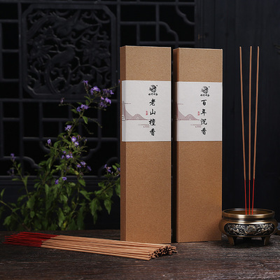 厂家直供老山檀香供佛香家用室内沉香拜神礼佛竹签立式线香财神香|ms