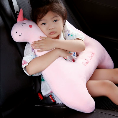 Children's Car Sleeping Artifact Car Pillow Long-Distance Car Seat Belt Rear Seat Rear Passenger Neck Pillow (Headrest) - childrens-sleeping-pillow-unicorn-6048cm