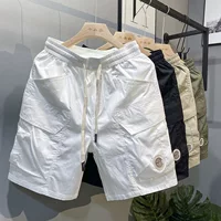 Мужские карго-шорты в стиле casual, свободные, с большими карманами, молодежный дизайн, до колена.