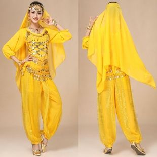 Indian Dance Costume Adult Female Belly Dance Performance Costume Set New Long-Sleeved Ethnic Style Stage Performance Costume