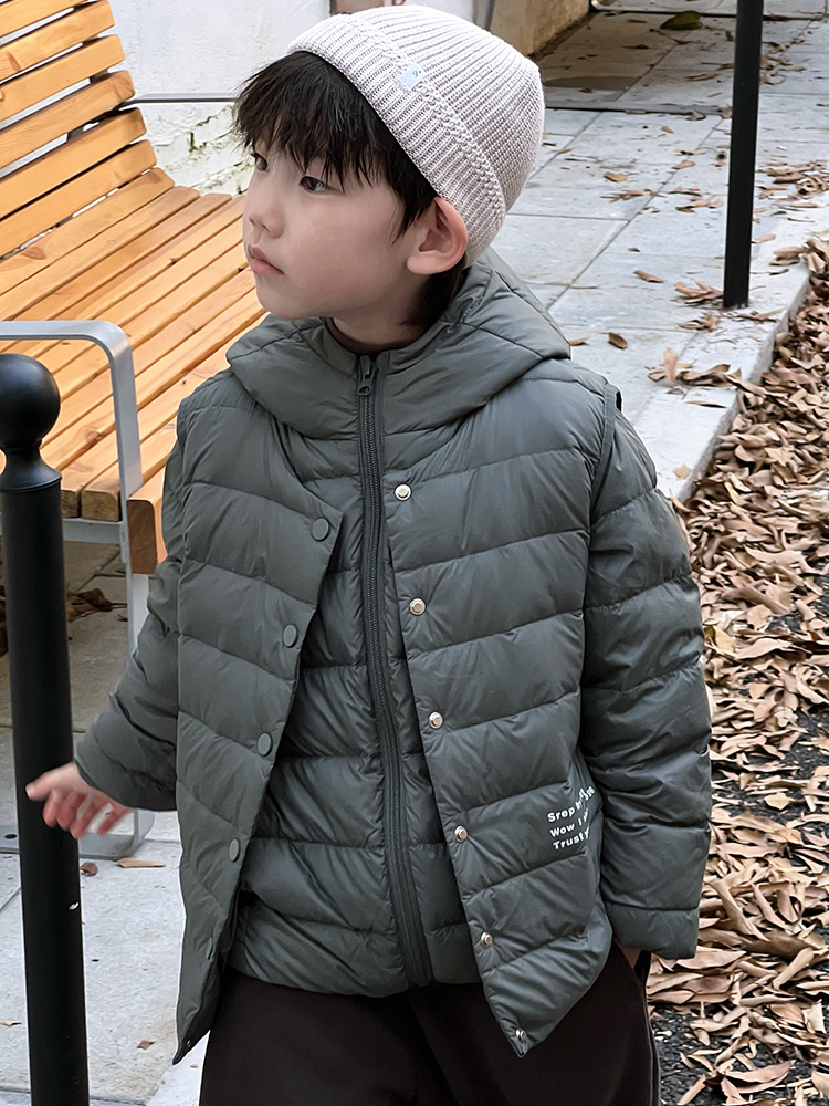 Ropa infantil de niño chaqueta de plumón de invierno para niños 90 chalecos blancos de invierno chaleco de plumón de niño pequeño