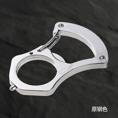 Car Supplies Car Window Breaker Escape Hammer Multifunctional Window Breaker Keychain Cutting Strap Portable Device (Qəza çəkici) - raw-steel-color