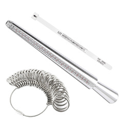 UKUS Aluminum Ring Rod Ring Size US/UK Ring Size Measurement Tool Size Filter