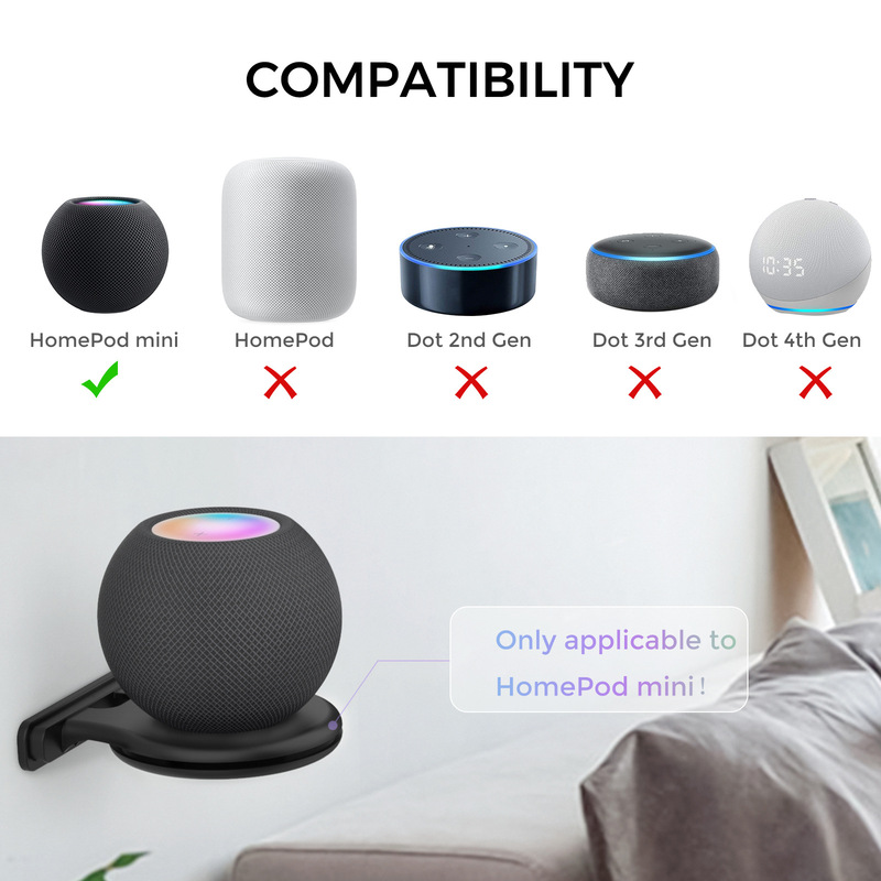 ホームポッドmini壁挂け専用スタンドアップルスマートスピーカー壁面収纳スタンドベースに适|undefined