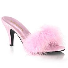 A 71394 Feather Mule Roman Heel Sandals ��ë������Ь �羳ר