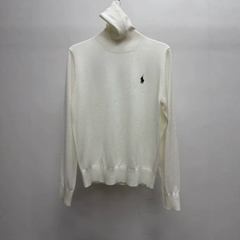 Cross-border European and American foreign trade in-stock new model R·L Polo women's slim-fit high-neck ultra-fine wool long-sleeve sweater