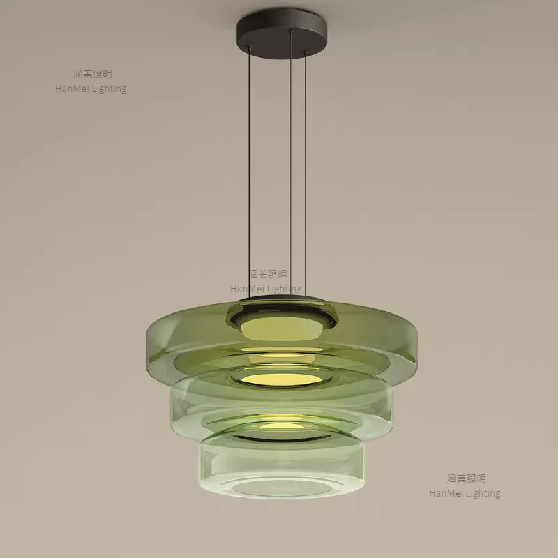 中古风意大利客厅餐厅玻璃吊灯北欧简约设计师款