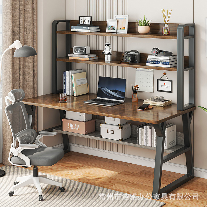 Computer Desk Desktop Home Student Study Desk Bedroom Desk Bookshelf Integrated Small Table Simple Desk