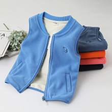 出口外贸加厚儿童摇粒绒马甲春秋冬季保暖坎肩新款男女童外穿