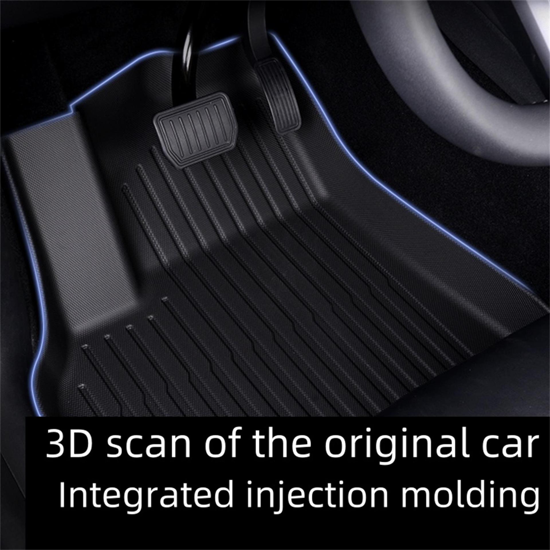 Transfronterizo TPE alfombra de pie del coche T8 coche especial impermeable resistente al desgaste de una sola capa de 3 piezas de doble capa de 6 piezas conjunto