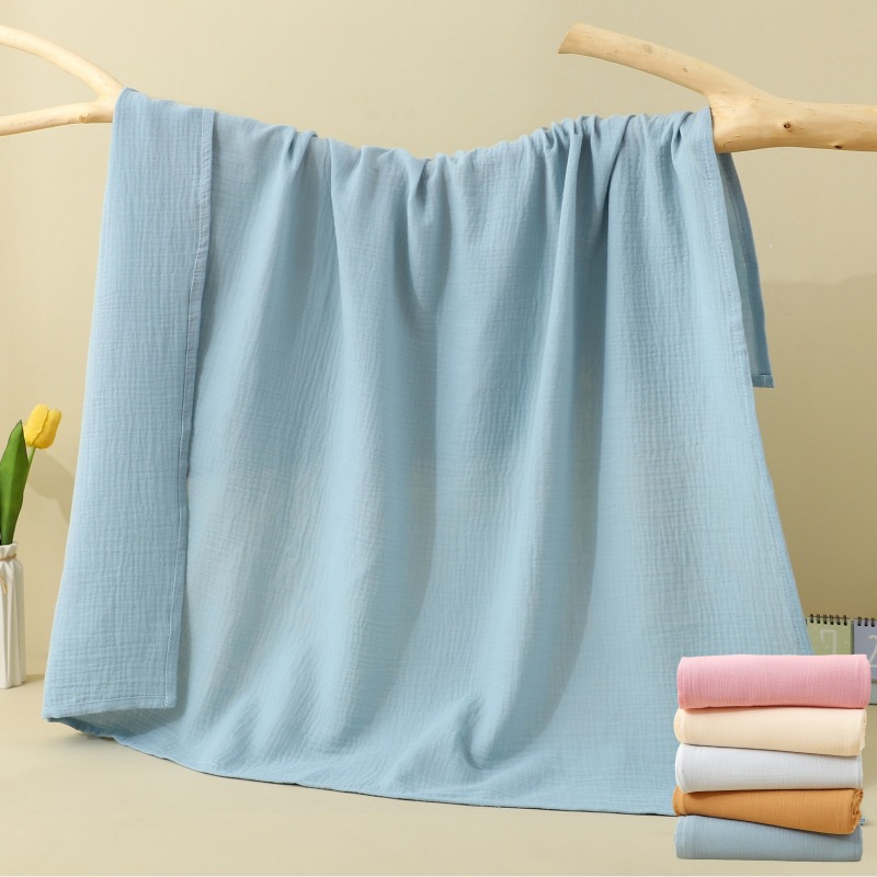 Cross-Border Plain Gauze Bath Towel, Newborn Baby Blanket, Delivery Room Bag, Pure Cotton Type a Baby Blanket, Swaddling Bag