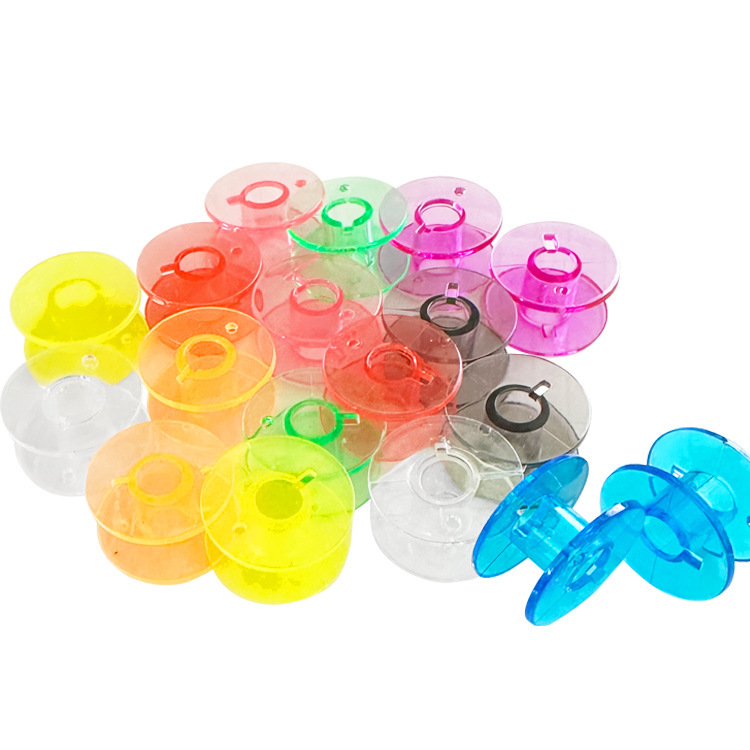 Fábrica al por mayor universal máquina de coser cilindro de bloqueo engrosada bobina accesorios 2518P traje de bobina de plástico transparente