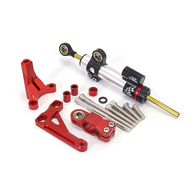 Motosiklet ləvazimatları və aksesuarları: absorption titanium ruler damper - cb1000r-2018-2023-titanium-ruler-red-aluminum-alloy-damper