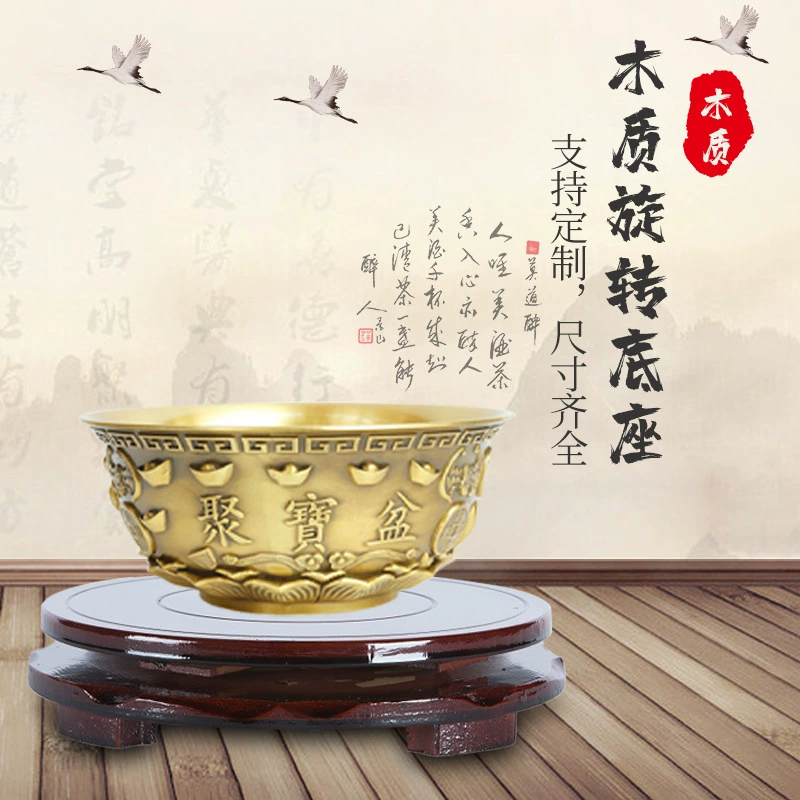 Деревянная вращающаяся подставка для цветочных горшков, ваз, аквариумов, винных бутылок, каменных и медных изделий, а также декоративных украшений.