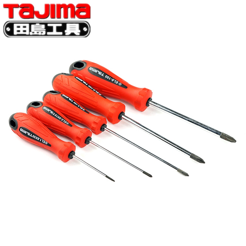 Tashima destornillador para alargar el lote de tornillo magnético EL mango de goma suave cruzado pequeño destornillador cruzado tornillo de ciruela