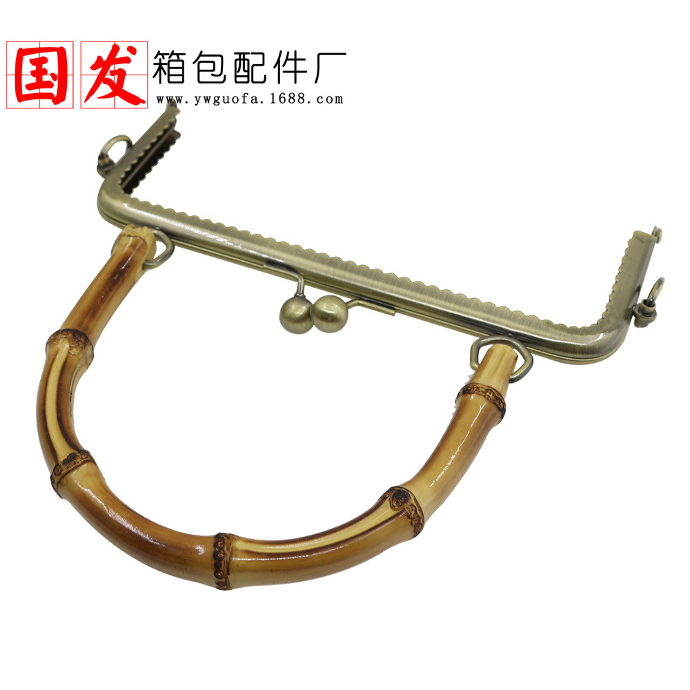 Agujero de tornillo 20CM cuadrado sin agujeros de encaje brillante oro mano de bambú oro mano de bambú