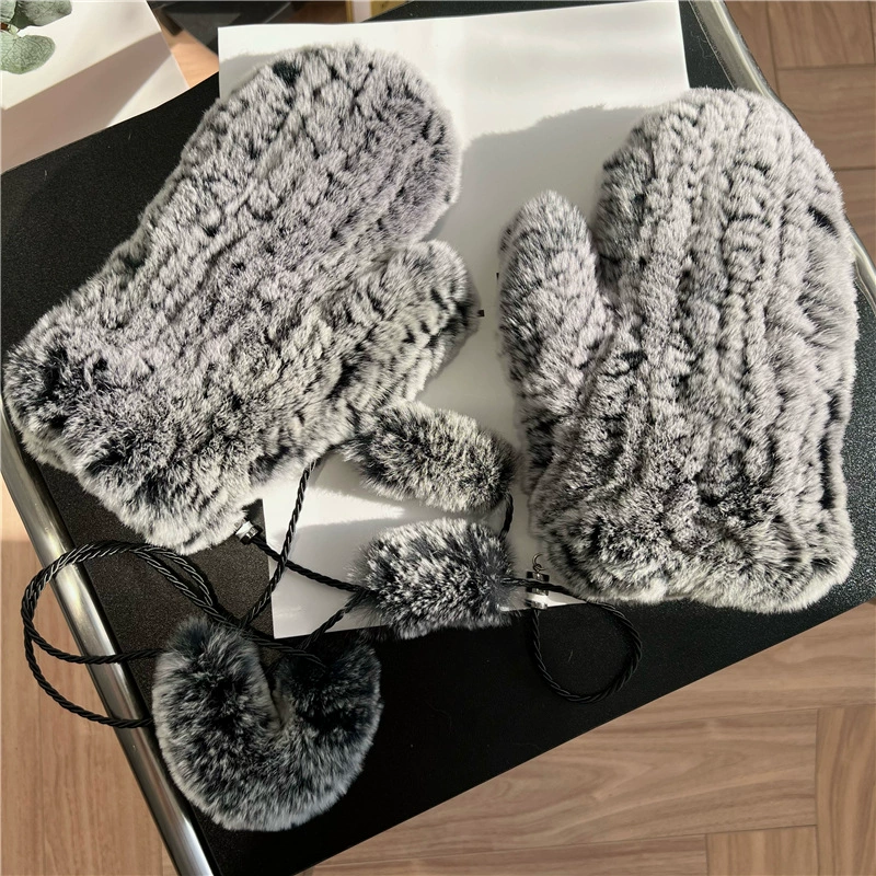 Cute keep warm gloves, windproof elastic set