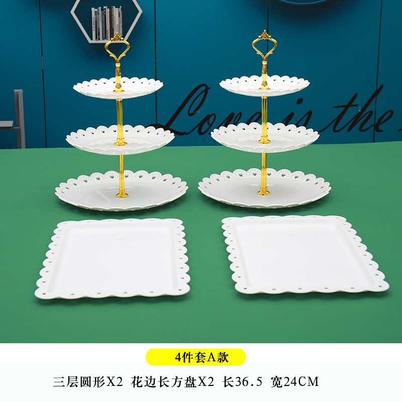 Fiesta de cumpleaños de postres estante de exhibición mesa de comida fría mesa de té bandeja de pasteles de bocadillos estante de postres de boda decoración