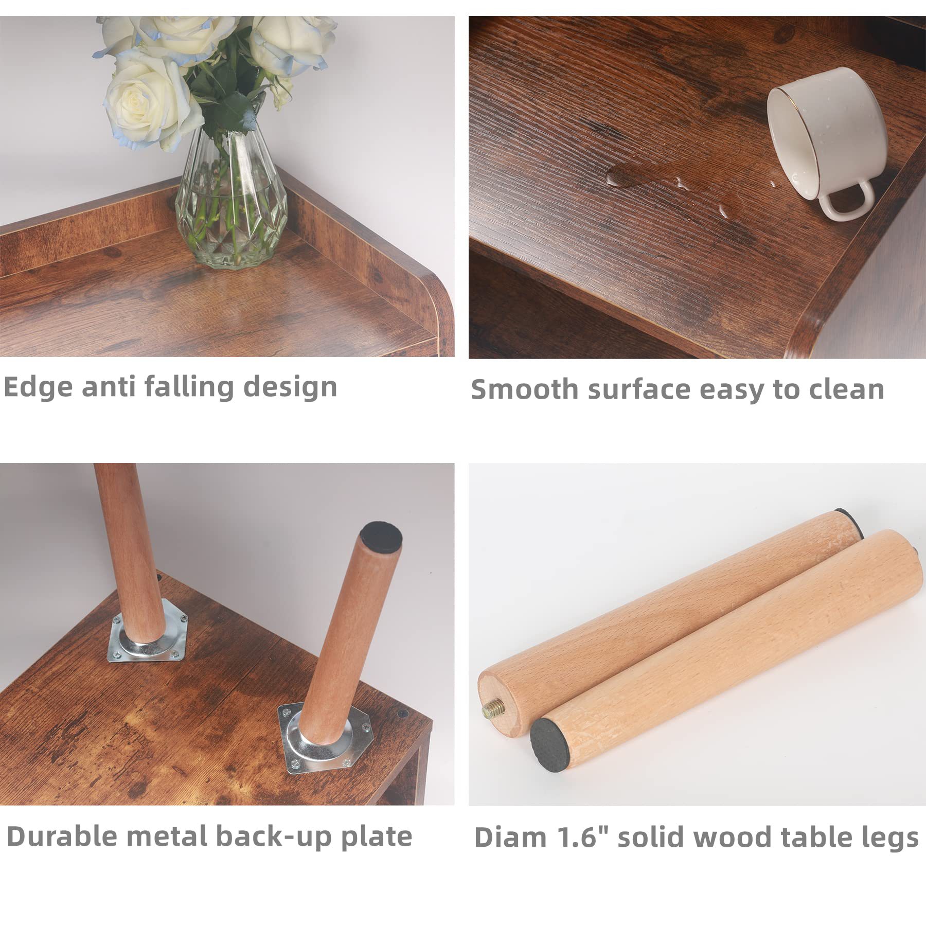 Comercio exterior personalizado mesas de cabecera medieval moderna mesas de cabecera con estantes de almacenamiento simple y práctica mesas de cabecera