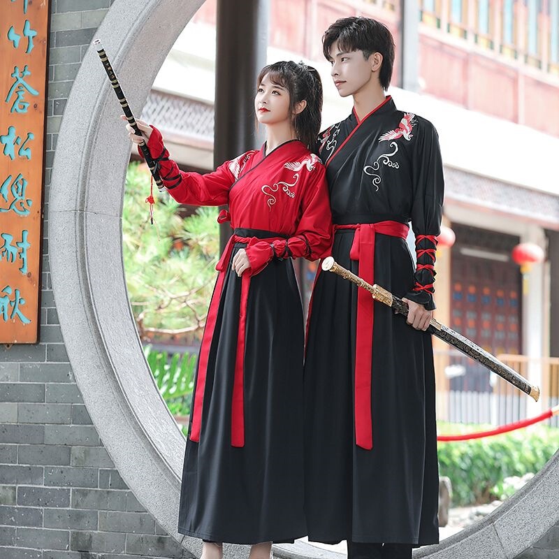 Spring Hanfu Men's Chinese Style Ancient Martial Arts Swordsman Outfit, Student Gentleman Scholar Ancient Costume Full Set