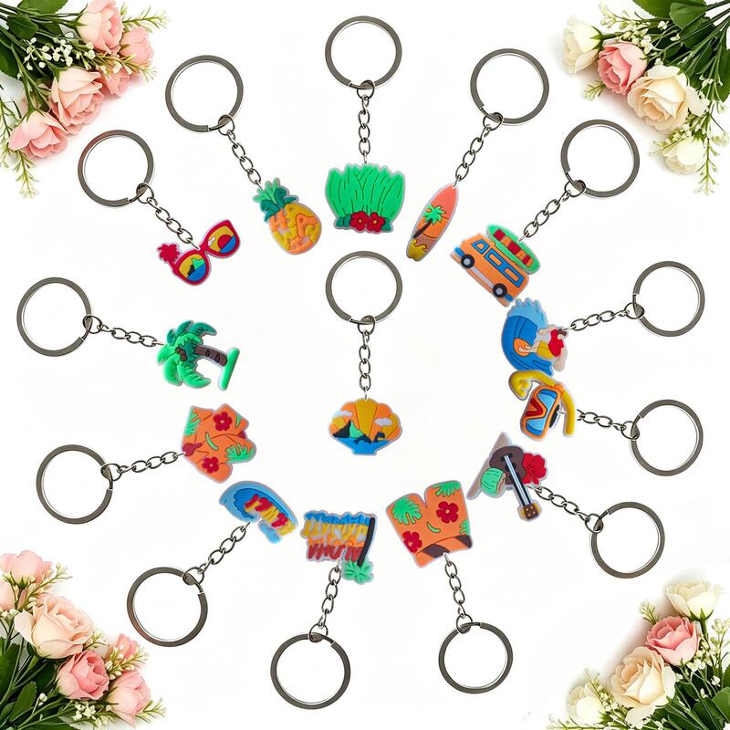 Etsy Hawaiian Silver Keychain Creative Design Bag DIY Pendant Cross-Border Bestseller Detachable Clasp