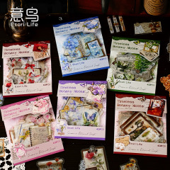 意鸟etori贴纸包 拾光篇章系列  创意diy手账素材pet40张入 6款