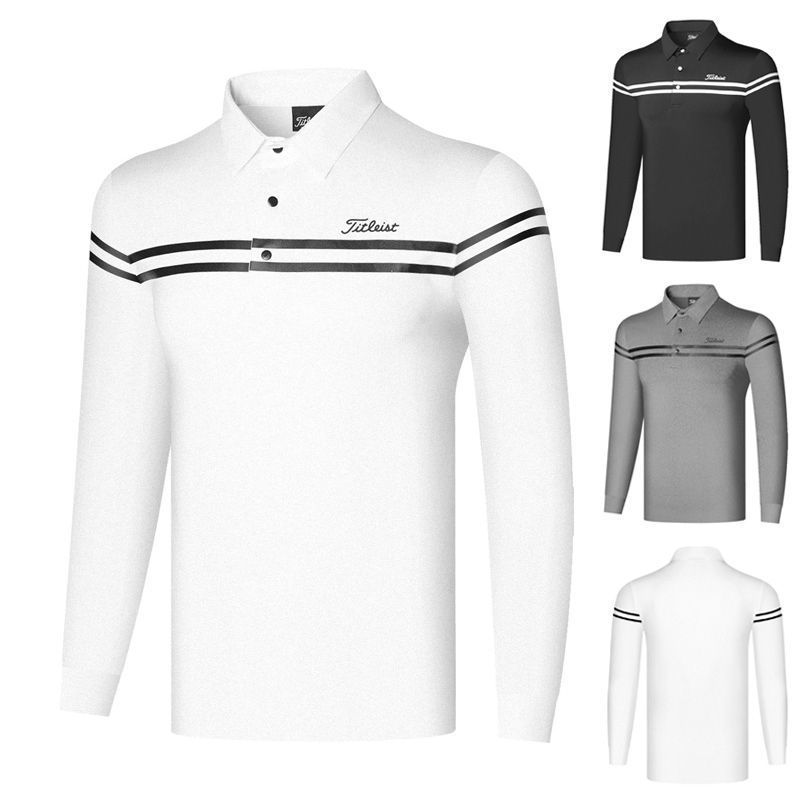 Spring New Golf Clothing Golf Clothes Men's Breathable Quick-drying Sweat-wicking Outdoor Sports Jersey Polo Shirt