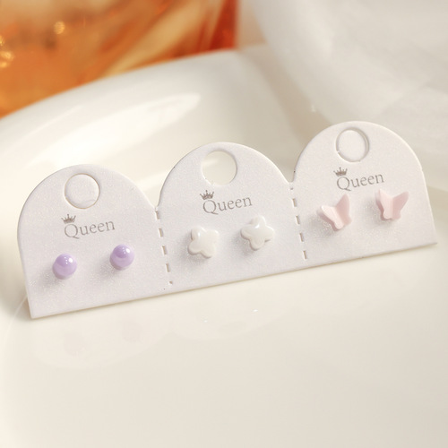 Biological porcelain earring stud, medical-grade ceramic ear pin, hypoallergenic earring, sleep-friendly, no removal ear bone stud earring accessory