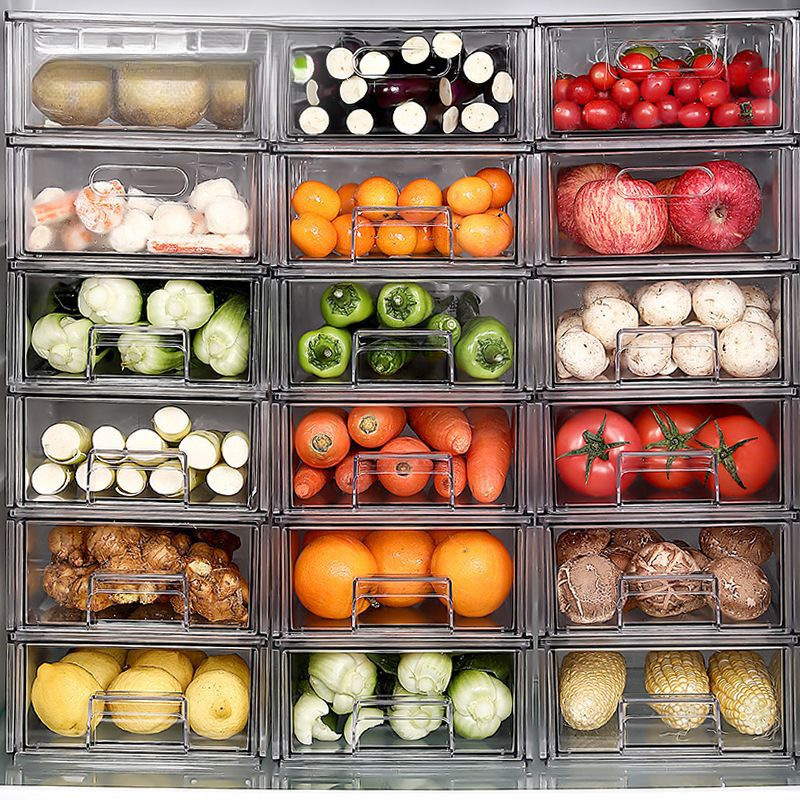 野菜仕分けボックス冷蔵庫収納ボックスペット引き出し冷凍保存収納果物と野菜の収納ボックス|undefined