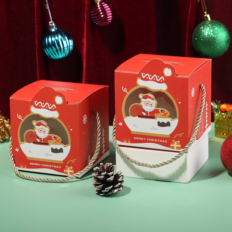 かわいいクリエイティブサンタ雪だるまリンゴ箱キャンディークッキー箱クリスマスプレゼント箱紙箱|undefined